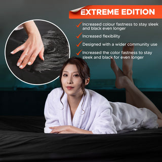 Extreme Waterproof Fitted Sheet | Full Coverage | Black | Nuru Massage
