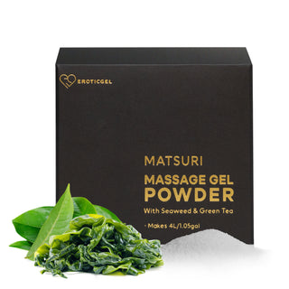 Matsuri Edition Japanese Nuru Massage Gel Powder | Seaweed & Green Tea | Made in Japan | Vegan | Fragrance-Free | Water-Based