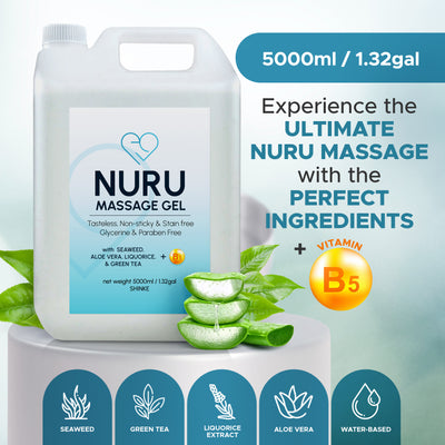 Eroticgel Nuru Massage Gel 5000ml / 1.32 gal with Aloe Vera, Seaweed, Green Tea, Liquorice, and Vitamin B5