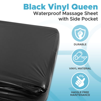Eroticgel Vinyl Fitted Waterproof Sheet - Queen 152cm x 203cm x 35cm (60″x 80″ + 14″)