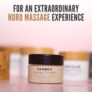 Sakura Edition Japanese Nuru Massage Gel Powder 40g | Formulated with Aloe Vera, Seaweed, Liquorice, & Green Tea | Makes 4L / 1.05 gal