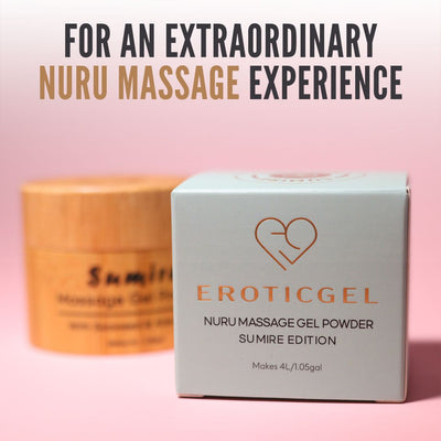 Nuru Massage Gel Powder 40g | Nori Seaweed and Aloe Vera | Made in Japan | 4L / 1.04 Gal | Glycerine and Paraben Free