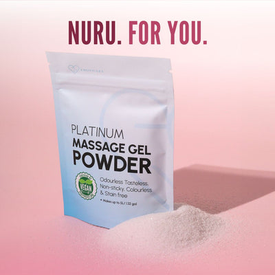 Japanese Nuru Massage Gel Powder 50g - Platinum Edition | Resealable Sachet | Made in Japan | Slippery, Odorless, Tasteless, and Stain-Free | Paraben & Glycerin Free | Makes Up to 1.32 Gallons of Gel