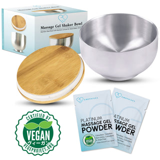 Platinum Edition Japanese Nuru Massage Gel Powder & Bowl Set | Vegan