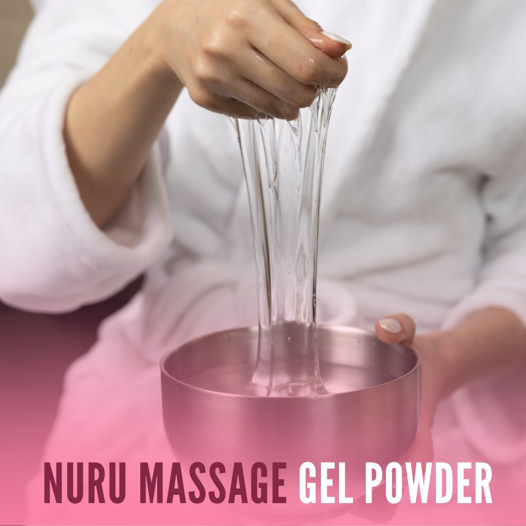 Japanese Nuru Massage Gel Powder 50g - Sumire Edition | Resealable Sachet | Nori Seaweed & Aloe Vera | Made in Japan | Slippery, Odorless, Tasteless, and Stain-Free | Paraben & Glycerin Free | Makes Up to 1.32 Gallons of Gel