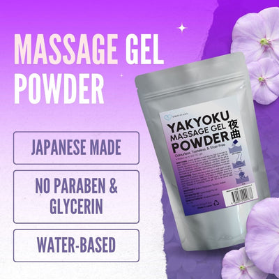 Japanese Massage Gel Powder (500g) - Yakyoku Edition| Resealable Sachet | Massage Powder Makes Up to 50L/13.2 gal of Gel