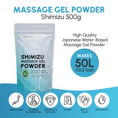 Eroticgel Massage Powder 500g and Mixing Bowl Set - Seaweed and Green Tea