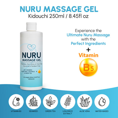 Eroticgel Nuru Massage Gel 250ml / 8.45 oz with Aloe Vera, Seaweed, Green Tea, Liquorice, and Vitamin B5