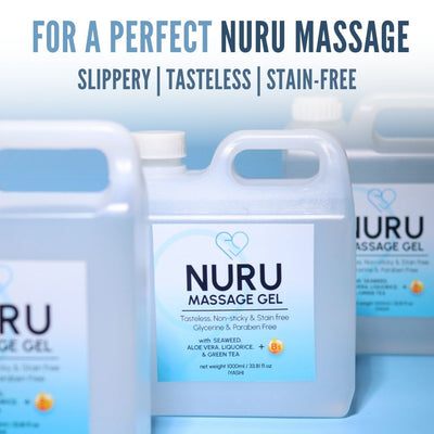 Eroticgel Nuru Massage Gel 1000ml / 33.81 oz with Aloe Vera, Seaweed, Green Tea, Liquorice, and Vitamin B5