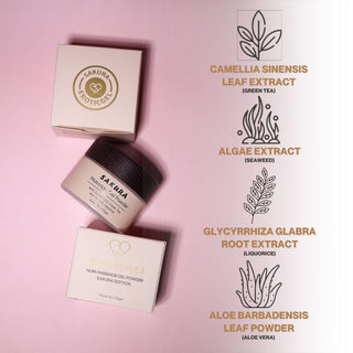 Sakura Edition Japanese Nuru Massage Gel Powder 40g | Formulated with Aloe Vera, Seaweed, Liquorice, & Green Tea | Makes 4L / 1.05 gal