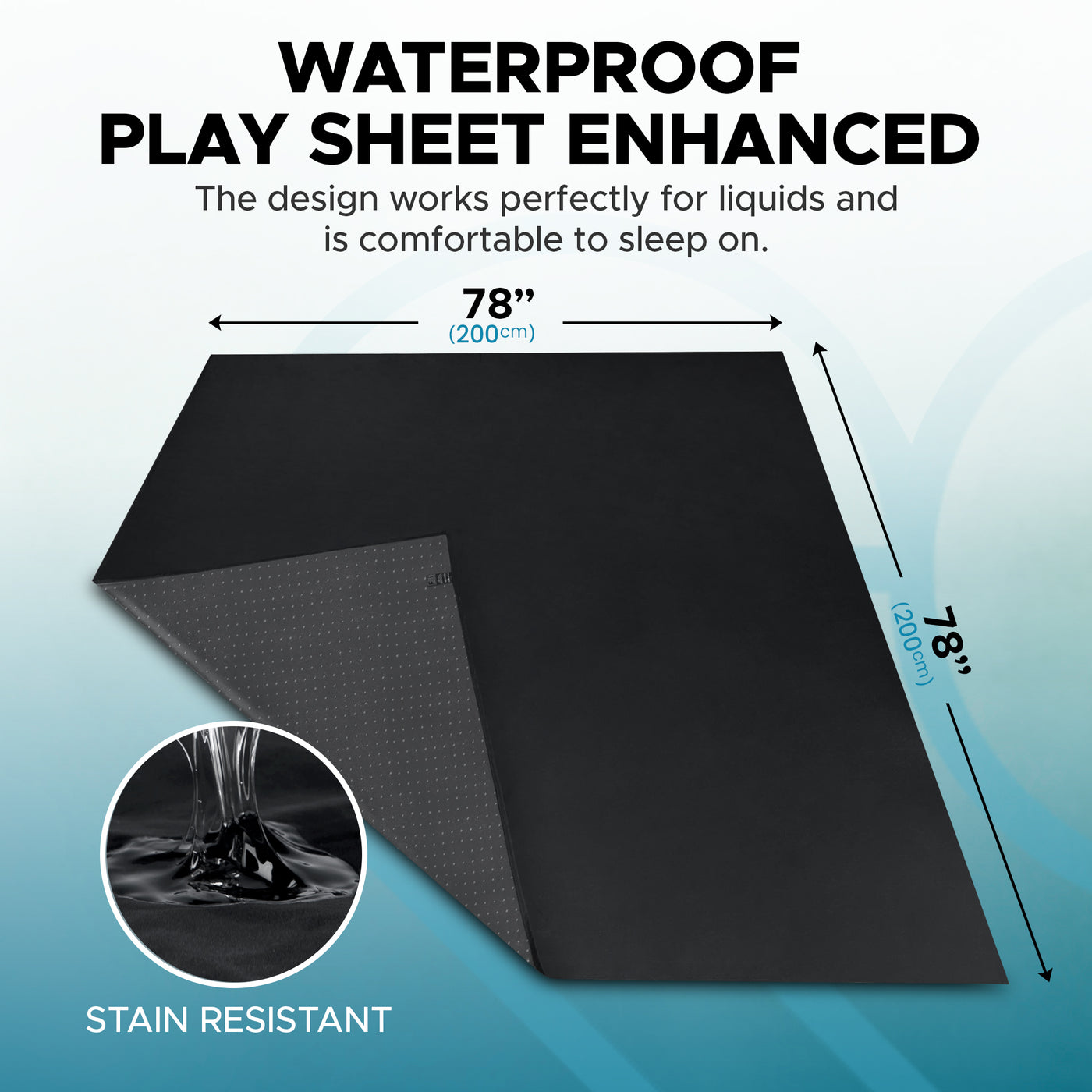 Eroticgel Anti-Slip Waterproof Play Sheet 200cm x 200cm (79″x 79″)