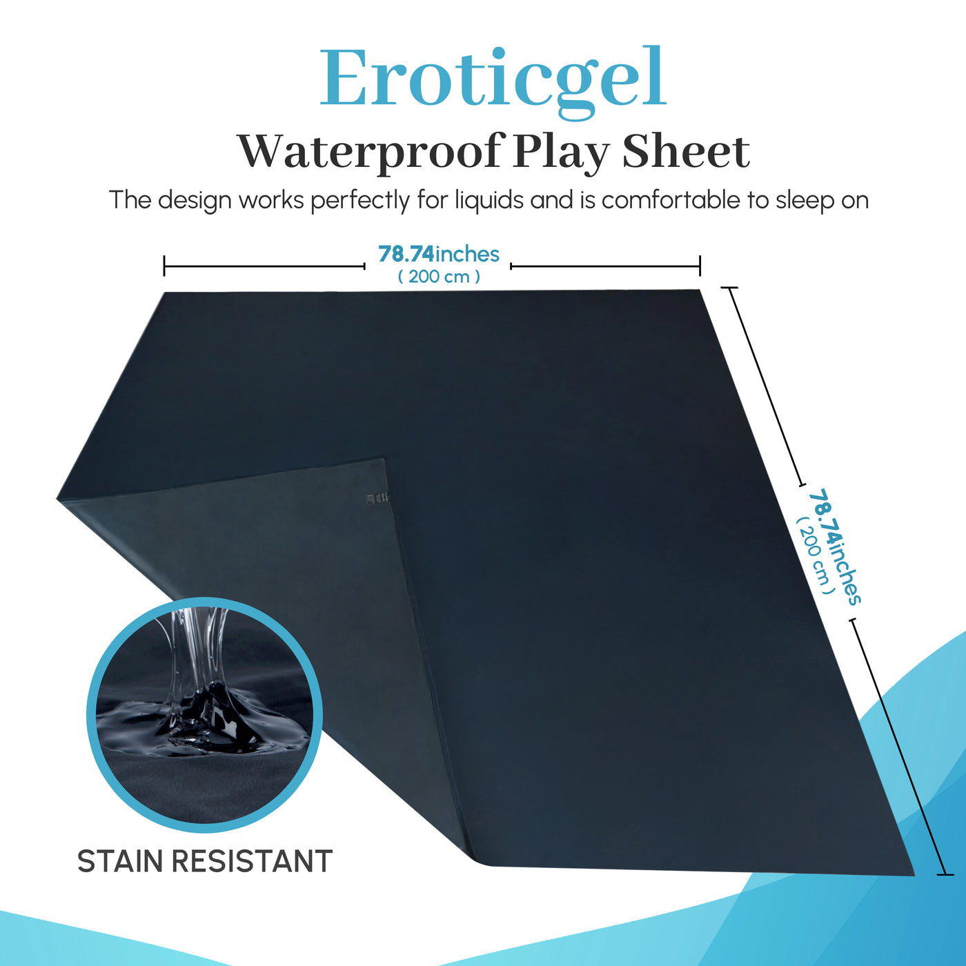 Eroticgel Waterproof Play Sheet 200cm x 200cm (78.74″x 78.74″)