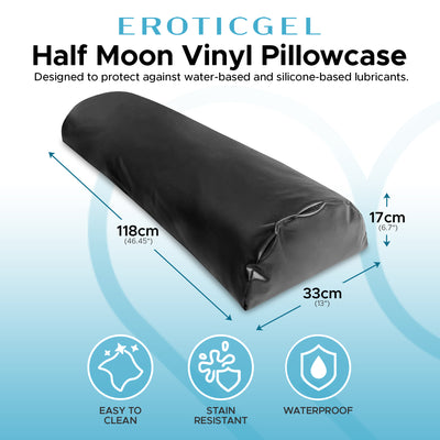 Eroticgel Half Moon Vinyl Pillowcase - 118cm x 33cm x 17cm (46.45'' x 13'' x 6.7'')