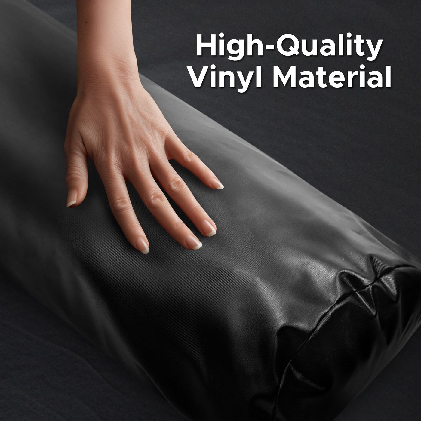 Eroticgel Half Moon Vinyl Pillowcase - 118cm x 33cm x 17cm (46.45'' x 13'' x 6.7'')