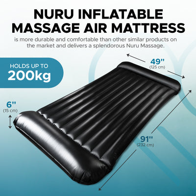 Nuru Inflatable Massage Air Mattress 232cm x 125cm x 15cm (91’’ x 49’’ x 6’’)