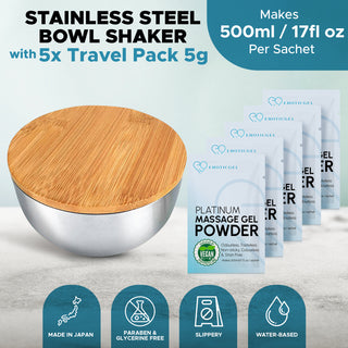 Platinum Edition Japanese Nuru Massage Gel Powder & Bowl Set | Vegan