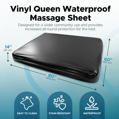 Eroticgel Vinyl Fitted Waterproof Sheet - Queen 152cm x 203cm x 35cm (60″x 80″ + 14″)