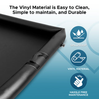 Nuru Inflatable Waterproof Massage Sheet with Handles 210cm x 156cm x 16cm (83’’ x 61’’ x 6’’)