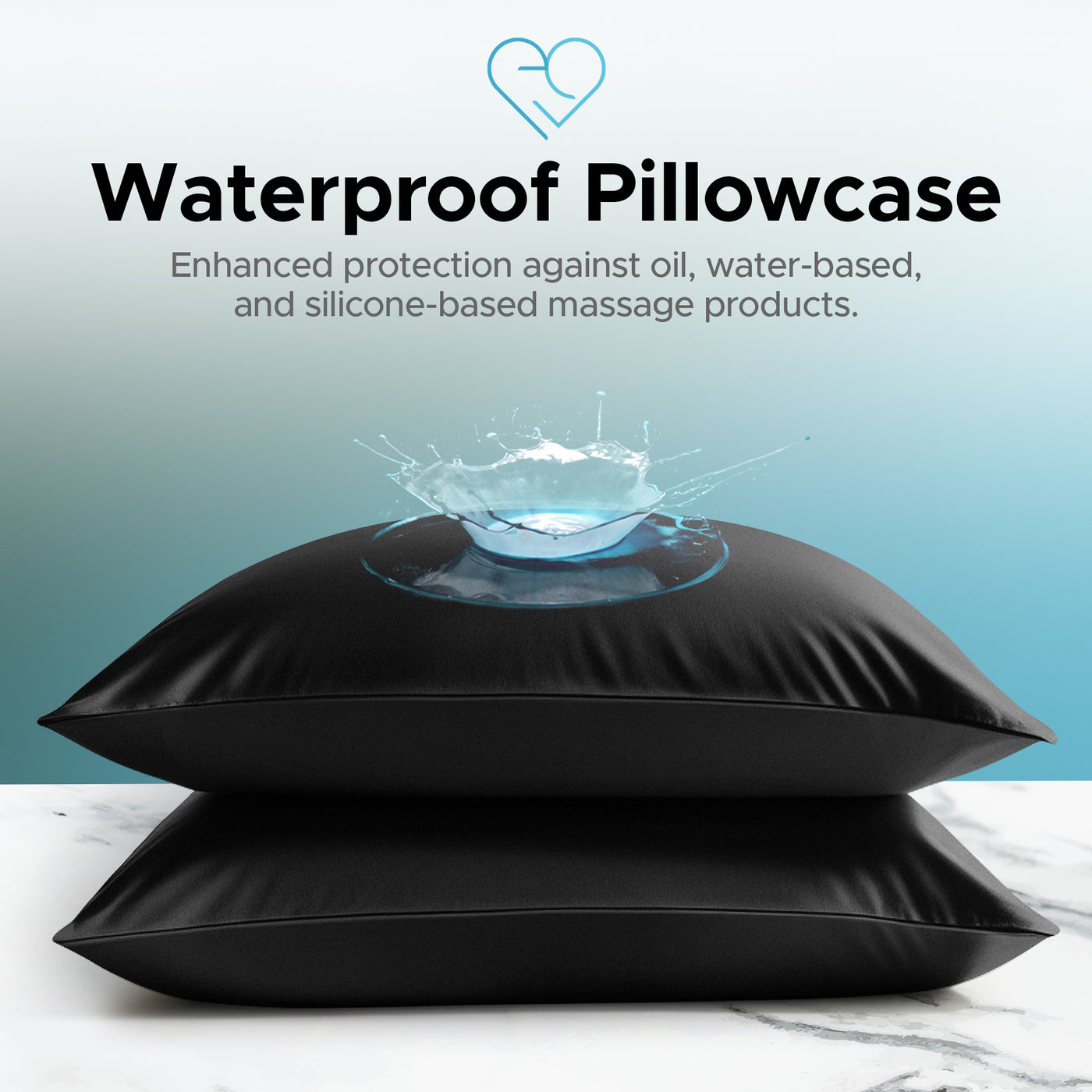 Eroticgel Waterproof Pillowcase Set of Two 48cm x 73cm (18.9″x 28.7″)