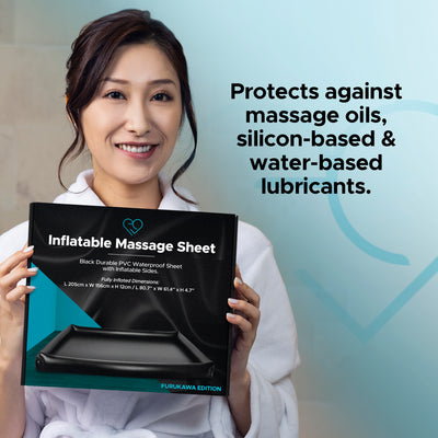 Eroticgel Black Inflatable Waterproof Massage Sheet 205cm x 156cm x 12cm (80.7″ x 61.4″ x 4.7″)