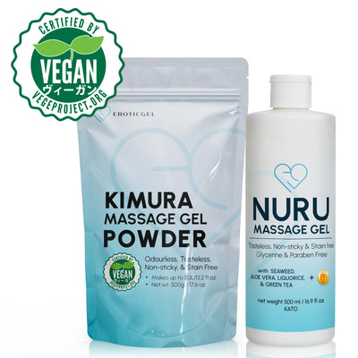 Blissful Experience - Massage Gel 500ml and Premium Massage Powder Kimura Bundle