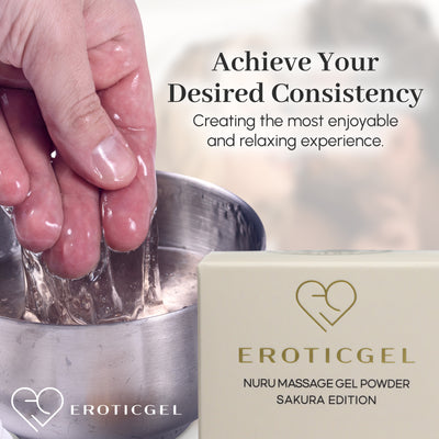 Eroticgel Nuru Massage Gel Powder - Sakura Edition 40g - Makes 4L / 1.05 gal