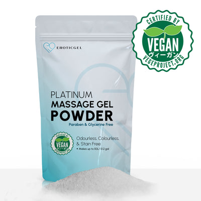 Platinum Edition Japanese Nuru Massage Gel Powder | Resealable Sachet | Made in Japan | Vegan | Paraben & Glycerin Free