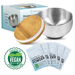 Platinum Edition Japanese Nuru Massage Gel Powder & Bowl Set | Vegan