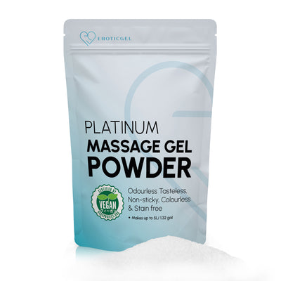 Japanese Nuru Massage Gel Powder 50g - Platinum Edition | Resealable Sachet | Made in Japan | Slippery, Odorless, Tasteless, and Stain-Free | Paraben & Glycerin Free | Makes Up to 1.32 Gallons of Gel