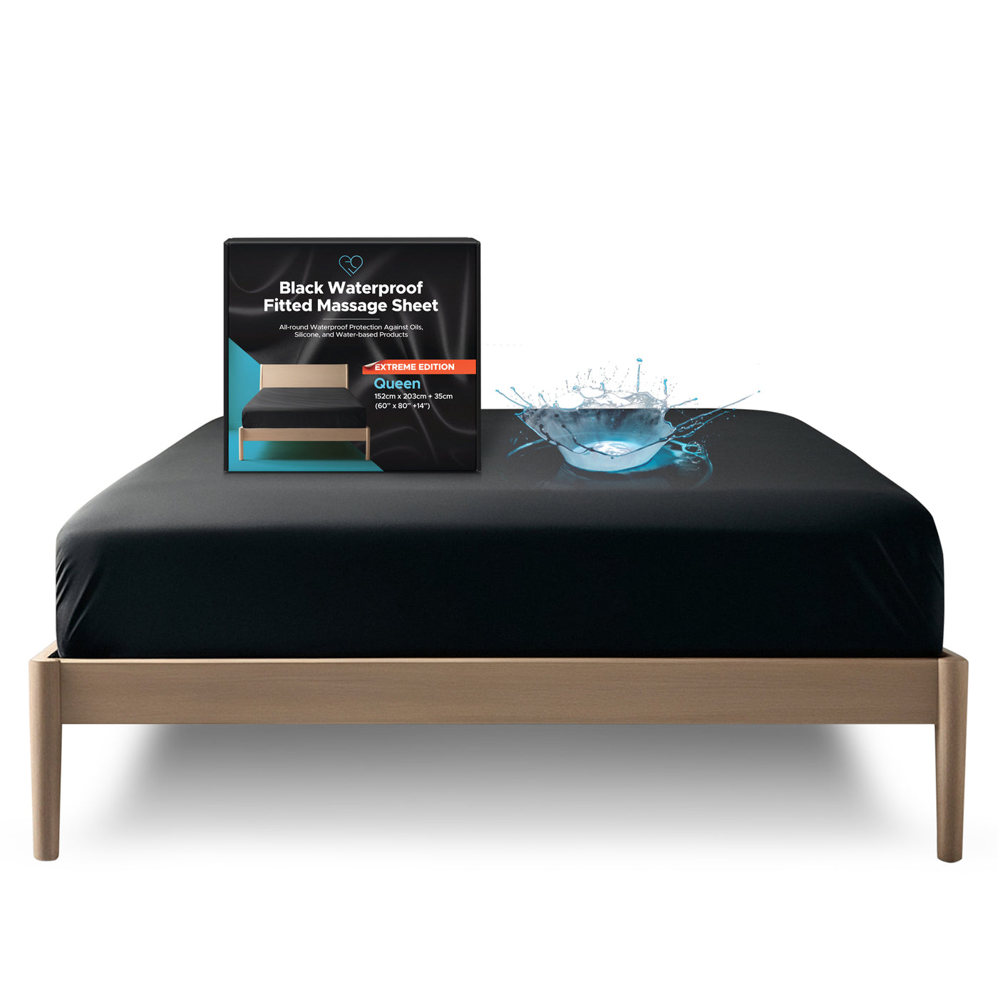 Eroticgel Queen Waterproof Fitted Sheet EXTREME Edition 152cm x 203cm + 35cm (60″ x 80″ +14″)