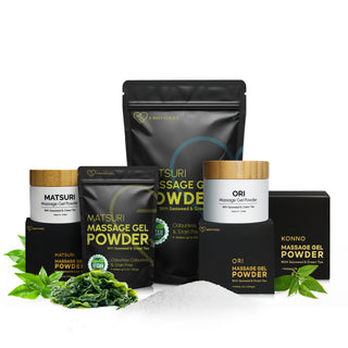 Matsuri Edition Japanese Nuru Massage Gel Powder | Seaweed & Green Tea | Made in Japan | Vegan | Fragrance-Free | Water-Based