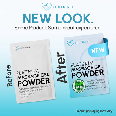 Eroticgel Platinum Massage Gel Powder 5g - Travel Pack - Vegan