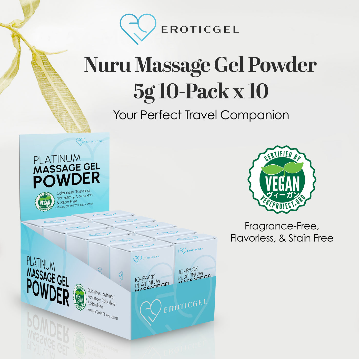 Premium Massage Gel Powder - Box of 100 x 5g Sachet