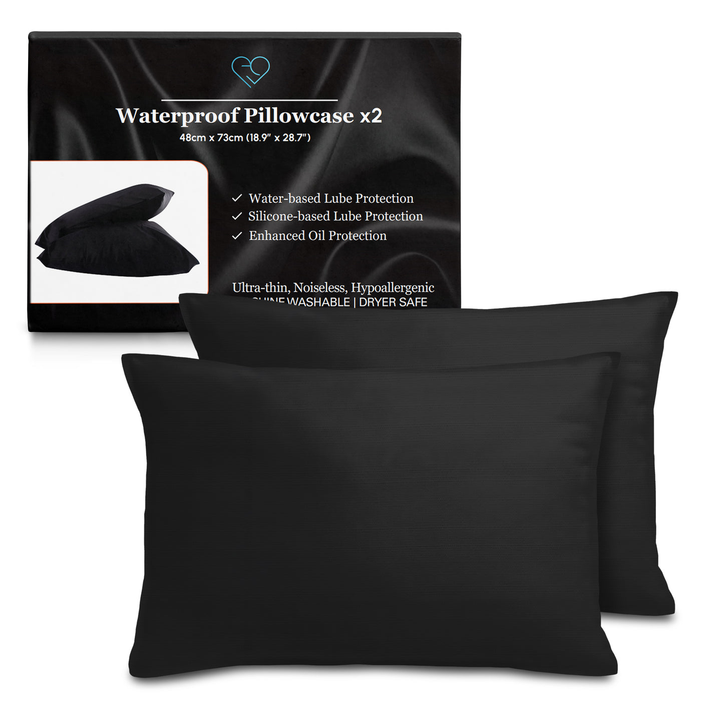 Eroticgel Waterproof Pillowcase Set of Two 48cm x 73cm (18.9″x 28.7″)