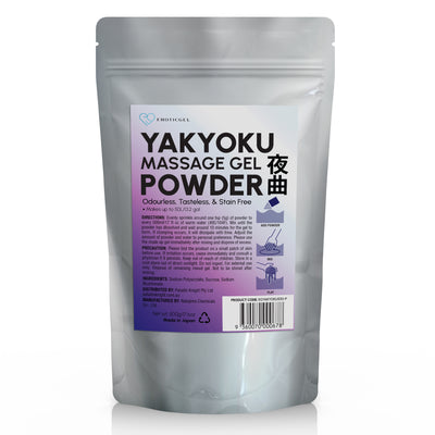 Japanese Massage Gel Powder (500g) - Yakyoku Edition| Resealable Sachet | Massage Powder Makes Up to 50L/13.2 gal of Gel