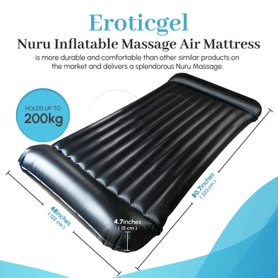 Eroticgel Nuru Inflatable Massage Air Mattress 223cm x 122cm x 15cm with Air Pump