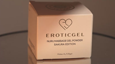 Japanese Nuru Massage Gel Powder 50g - Sakura Edition | Resealable Sachet | Aloe Vera, Seaweed, Liquorice, & Green Tea | Made in Japan | Slippery, Odorless, Tasteless, and Stain-Free | Paraben & Glycerin Free | Makes Up to 1.32 Gallons of Gel